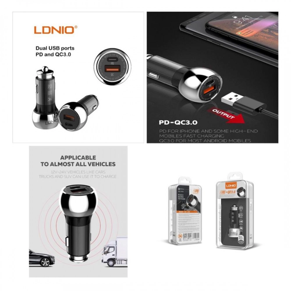 شارژر فندکی ldnio c1